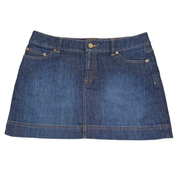 Lilly Pulitzer Kent Women's Denim Mini Skirt In Indigo - Picture 2 of 6